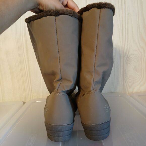 Chromatics By Totes Women Size 11M Brown Winter Snow Boots Snowflake Front Zip - Picture 5 of 16